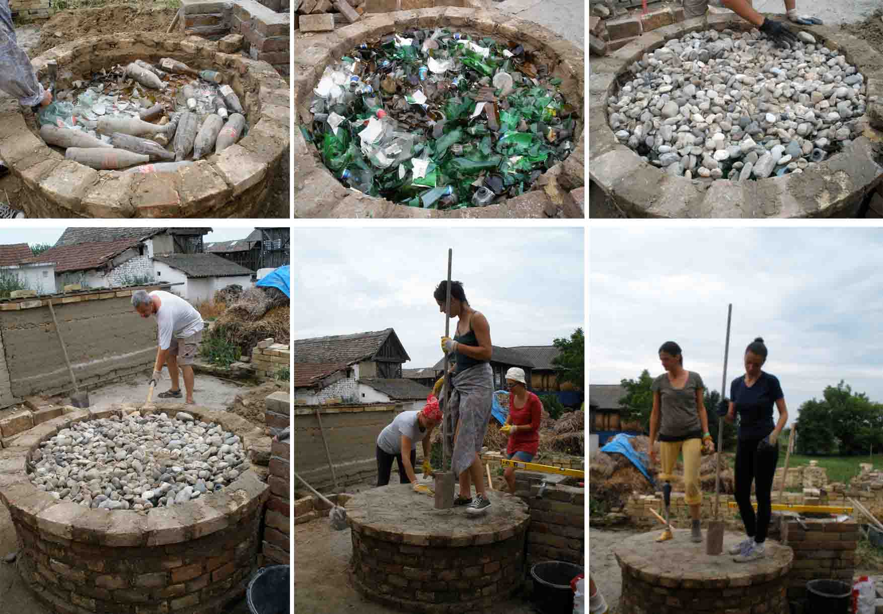 22 pećke Vass Zoltan žemska pećka radionica zidanje drugi dan