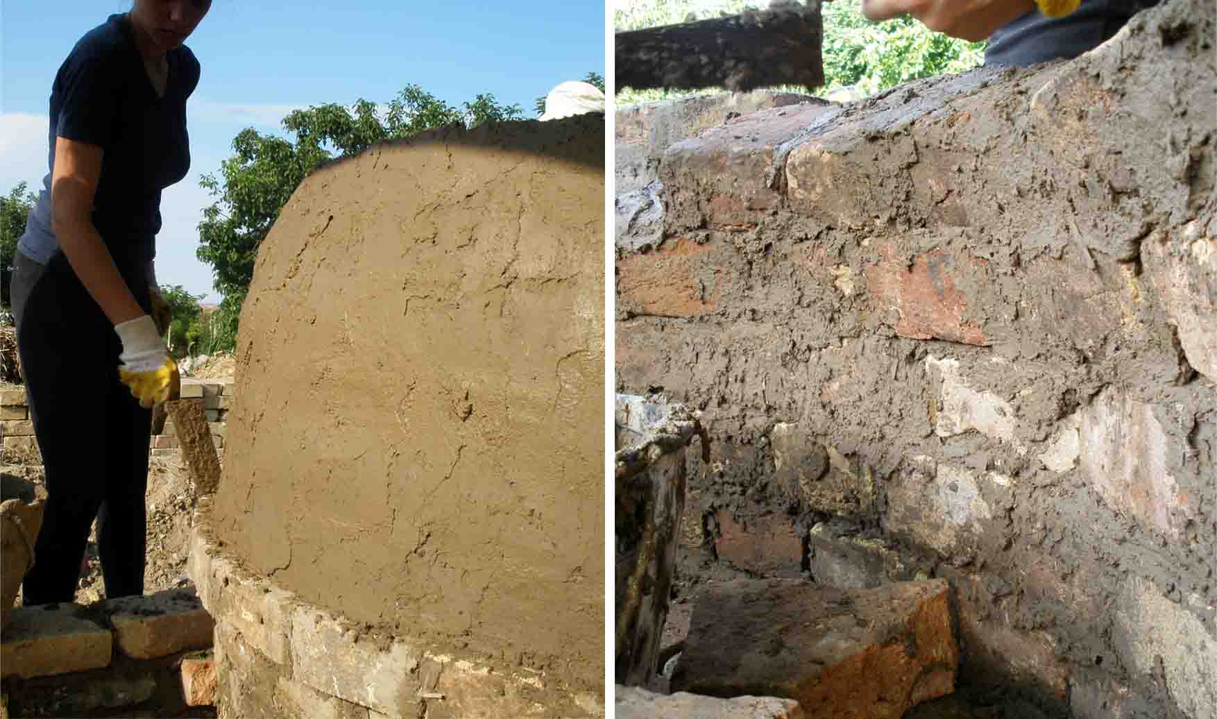 28 pećke Vass Zoltan žemska pećka radionica zidanje drugi dan